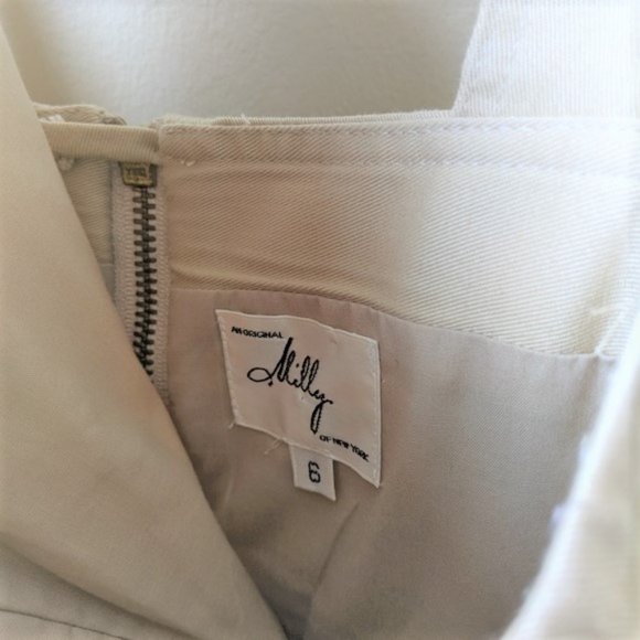 MILLY Tan Khaki Sleeveless Mini Jumper Dress Sz. 6 - Picture 6 of 7